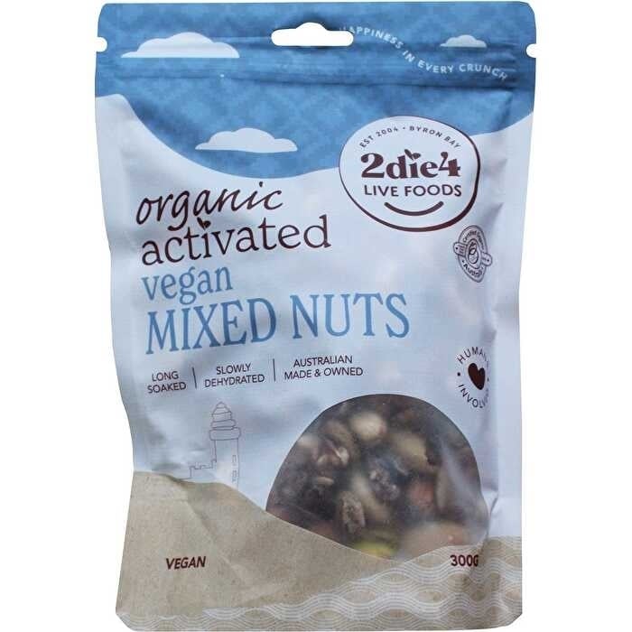 2die4 Live Foods Organic Activated Mixed Nuts Vegan 300g Image 1