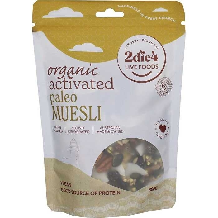 2die4 Live Foods Organic Activated Paleo Muesli 300g Image 1