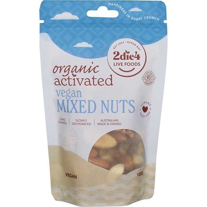 2die4 Live Foods Organic Activated Mixed Nuts Vegan 120g Image 1