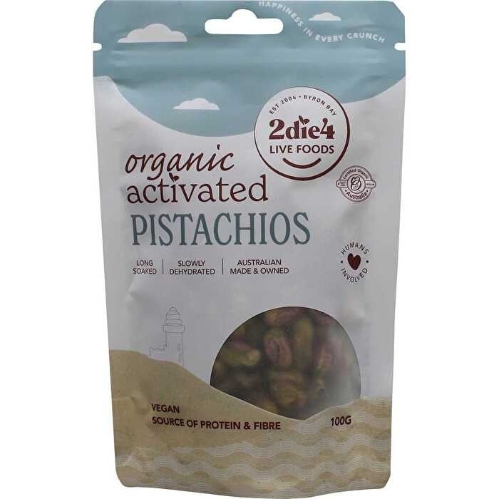 2die4 Live Foods Organic Activated Pistachios 100g Image 1