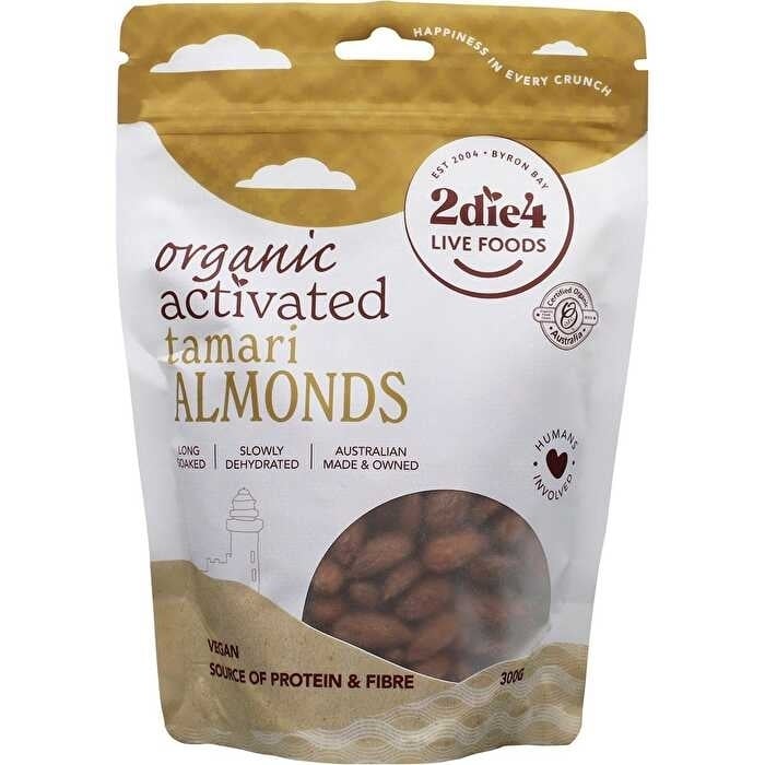 2die4 Live Foods Organic Activated Tamari Almonds 300g Image 1