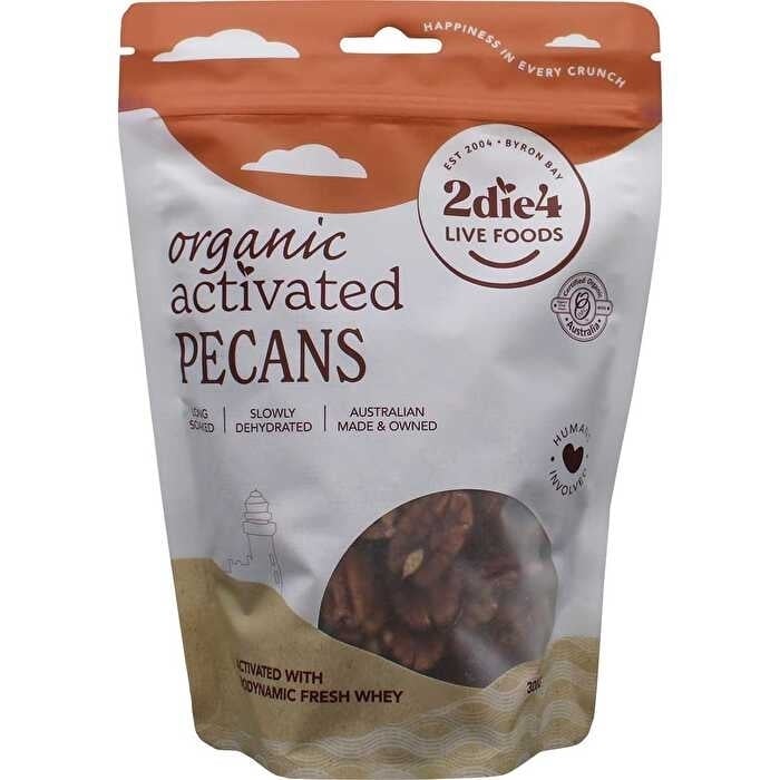 2die4 Live Foods Organic Activated Pecans Activated with Fresh Whey 300g Image 1