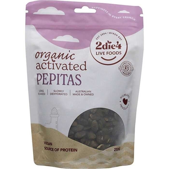 2die4 Live Foods Organic Activated Pepitas 250g Image 1