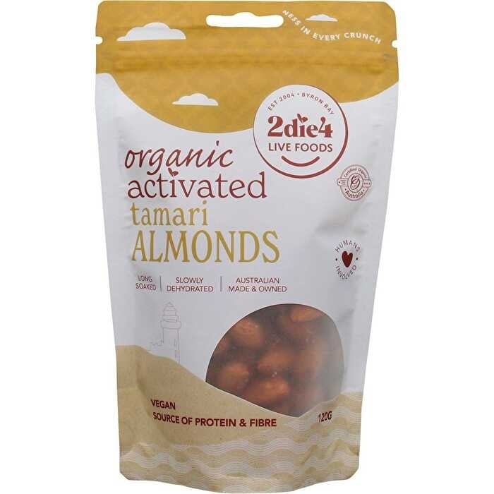 2die4 Live Foods Organic Activated Tamari Almonds 120g Image 1