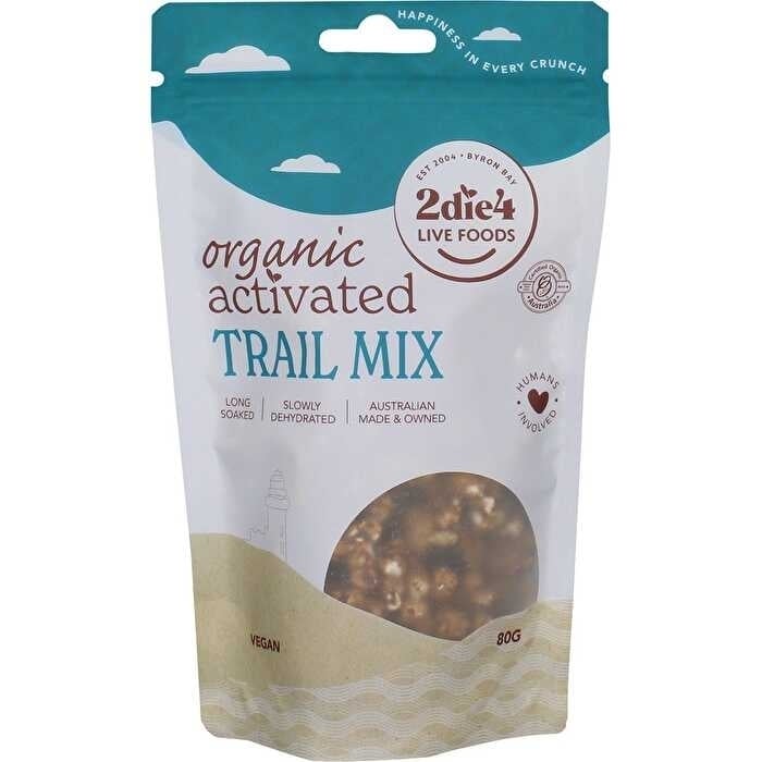 2die4 Live Foods Organic Activated Trail Mix 80g Image 1