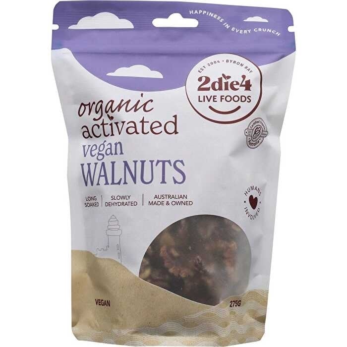 2die4 Live Foods Organic Activated Walnuts Vegan 275g Image 1