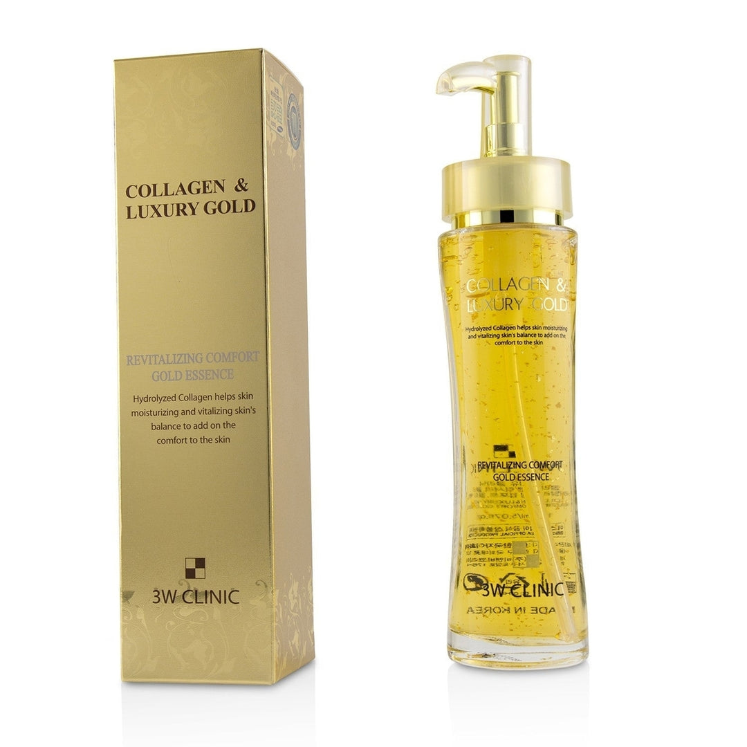 3W Clinic Collagen and Luxury Gold Revitalizing Comfort Gold Essence 150ml/5.07oz Image 1