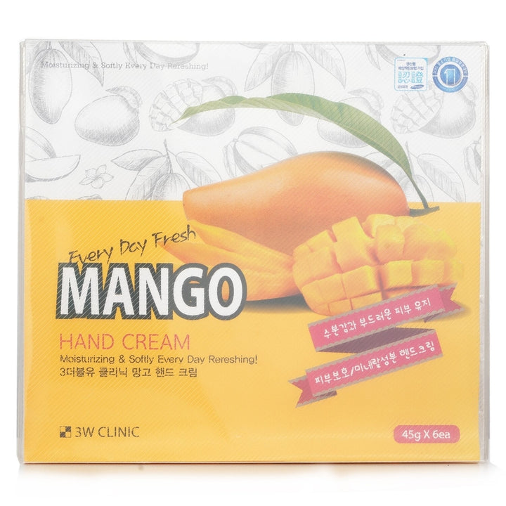 3W Clinic Hand Cream - Mango 45g x 6 Image 3