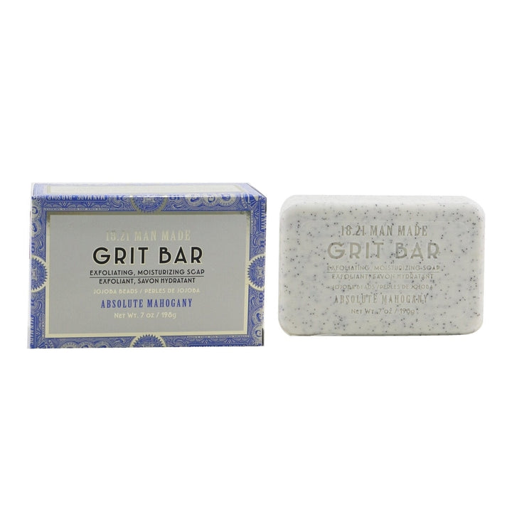 18.21 Man Made Grit Bar - Exfoliating Moisturizing Soap - Absolute Mahogany 198g/7oz Image 2