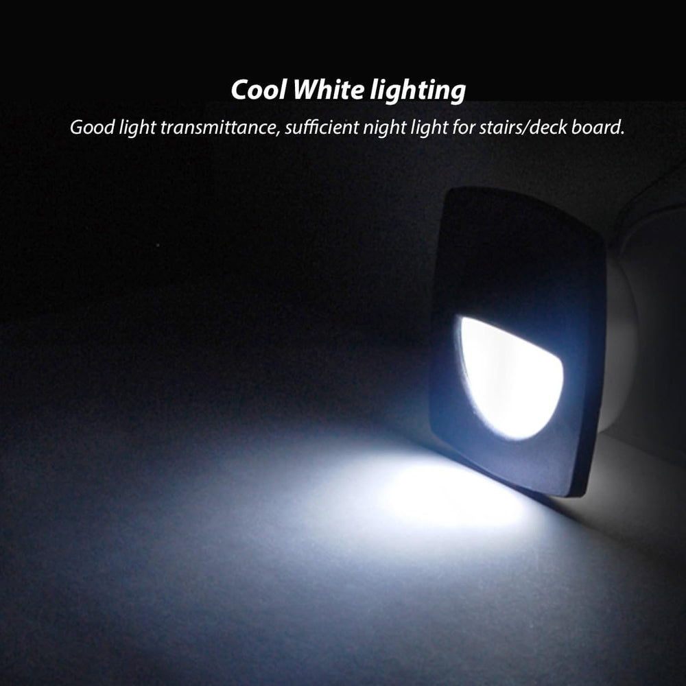 12V LED Square Recessed Courtesy Light Cool White Waterproof Pack of 2 Image 2