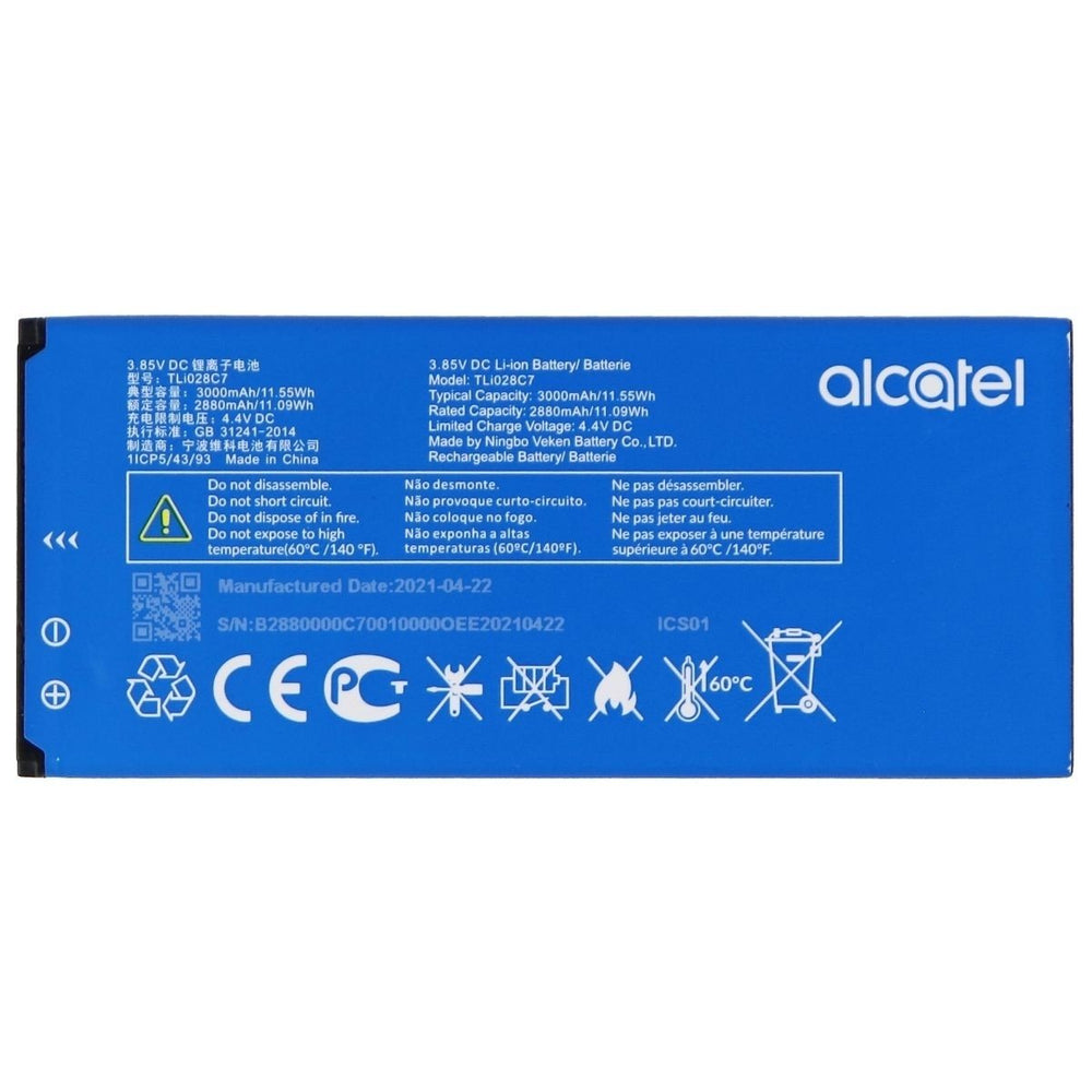 Alcatel Replacement 3000mAh / 3.85V Li-ion Battery for Alcatel (TLi028C7) Image 2