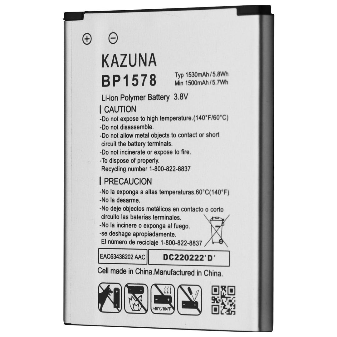 Kazuna BP1578 Lithium Ion Polymer Battery (3.8V/1530mAh/5.8Wh) for Kazuna eTalk Image 1