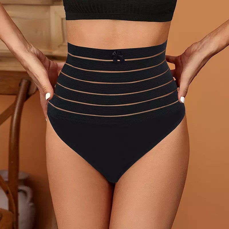 Women Fashion High Waist Shaping Thong Breathable Body Shaper Slimming Tummy Underwear Butt Lifter Seamless Panties Image 1