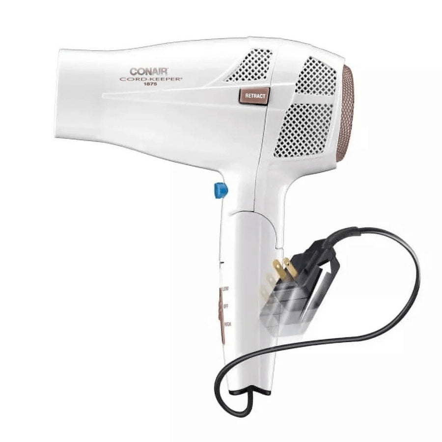 Conair 1875W Folding Retractable-Cord Dual Voltage Travel Dryer Image 1