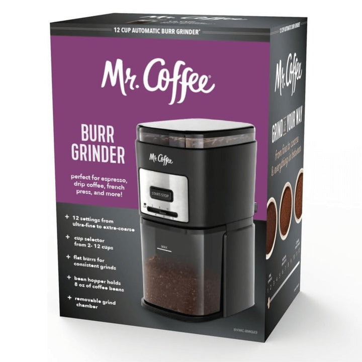 Mr Coffee Automatic Burr Mill Grinder 12 Cup Capacity Stainless Steel Model 2141812 Image 8