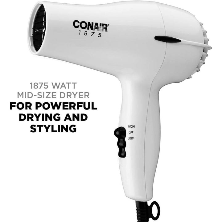 Conair 1875W Cool Shot Hair Dryer Mid-Size Blow Dryer Image 4