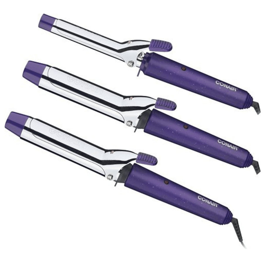 Conair 3-Pack Chrome Multi-Size Curling Iron Set Image 1