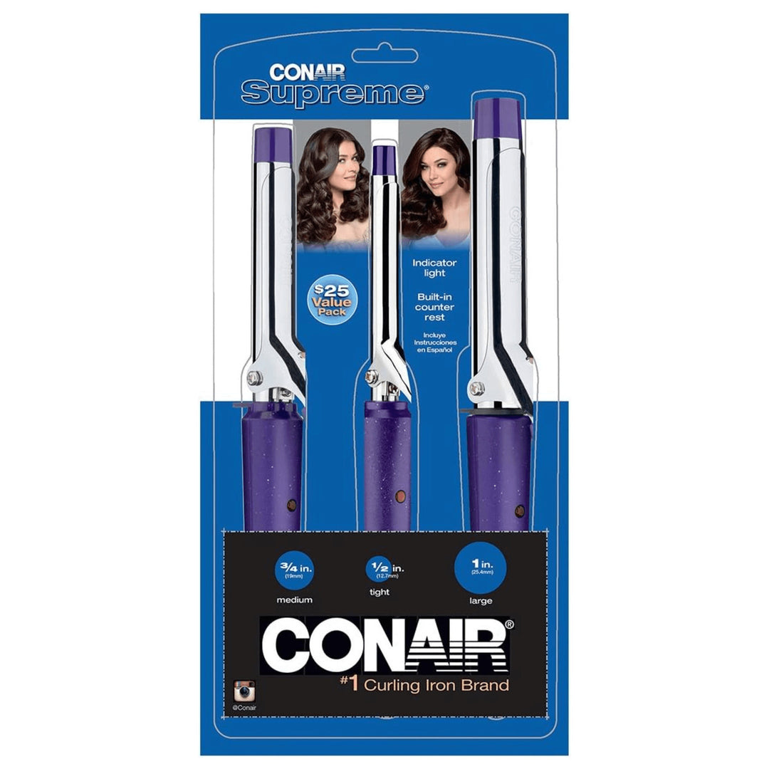 Conair 3-Pack Chrome Multi-Size Curling Iron Set Image 3