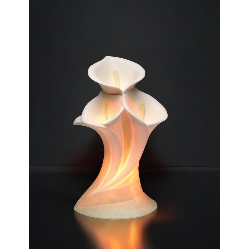 Ceramic Lily Flower Nightlight 7.75 Inch Image 2