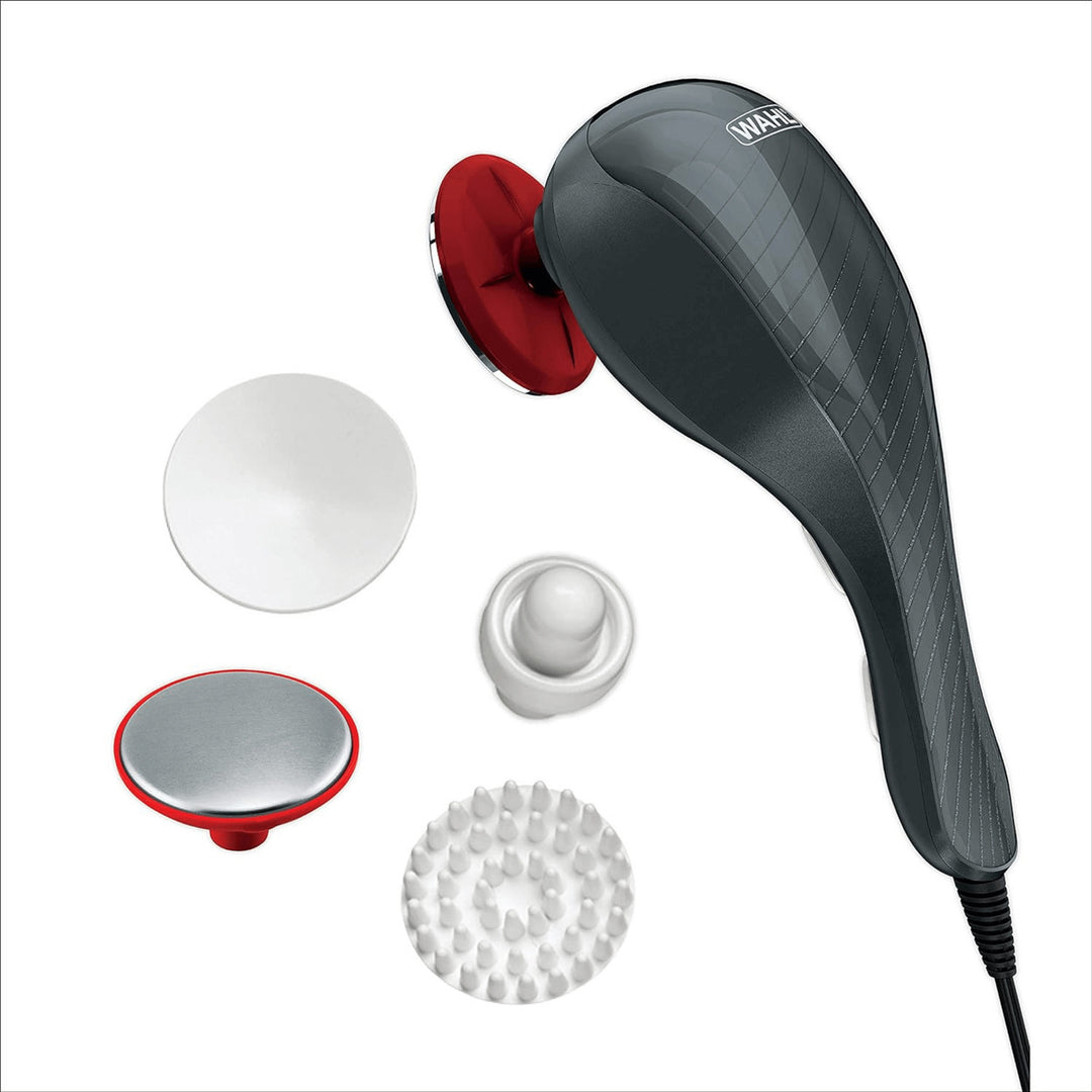 Wahl 2-Speed Handheld Heat Therapy Massager Model 4196-1201 with 4 Attachments Image 1