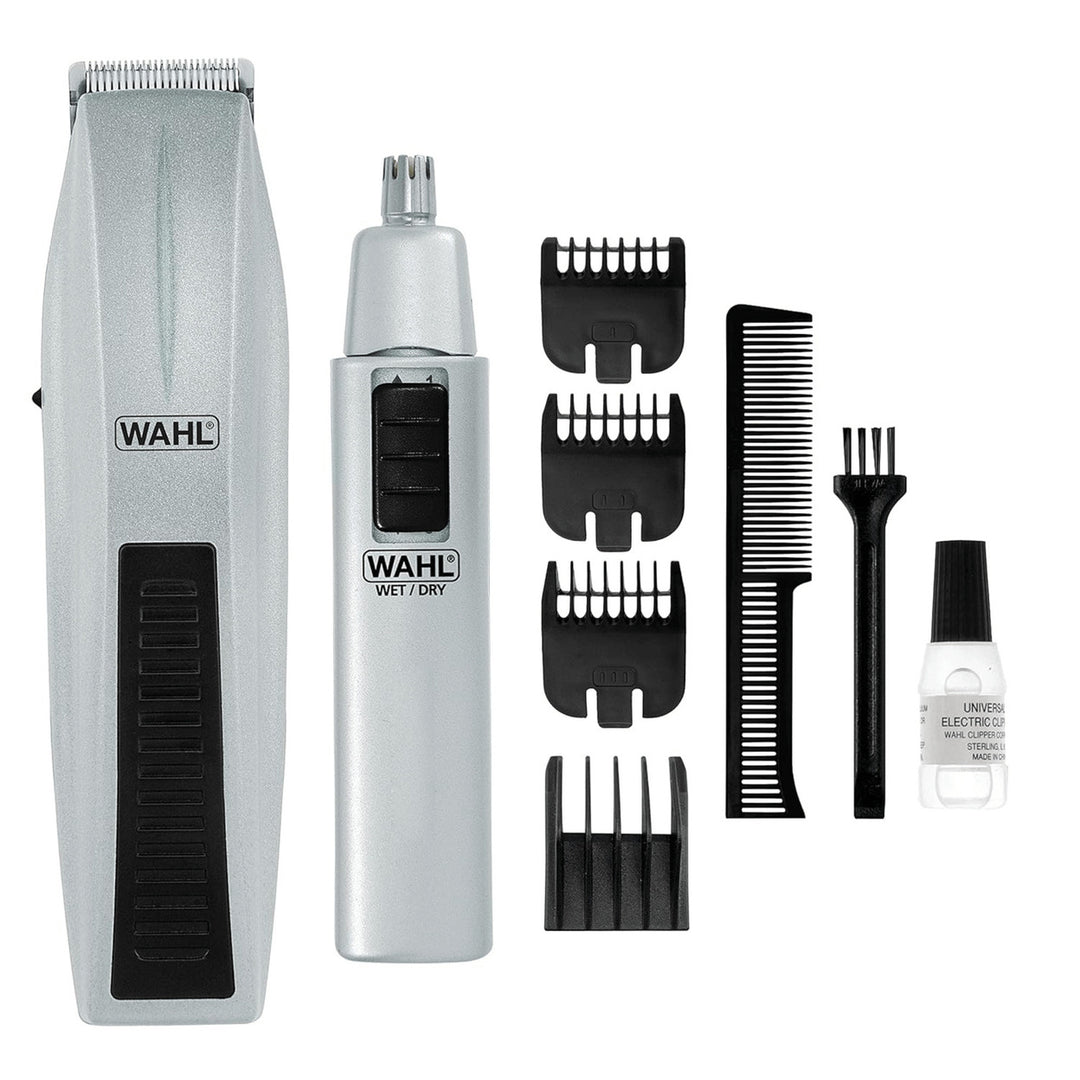 Wahl Beard Trimmer 9-Piece Combo Battery Operated Grooming Kit Model 5537-420 Image 1