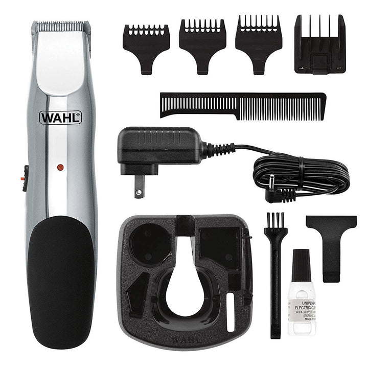 Wahl Rechargeable Beard Trimmer Self-Sharpening Blades Cordless 9916-817 9 Piece Image 1