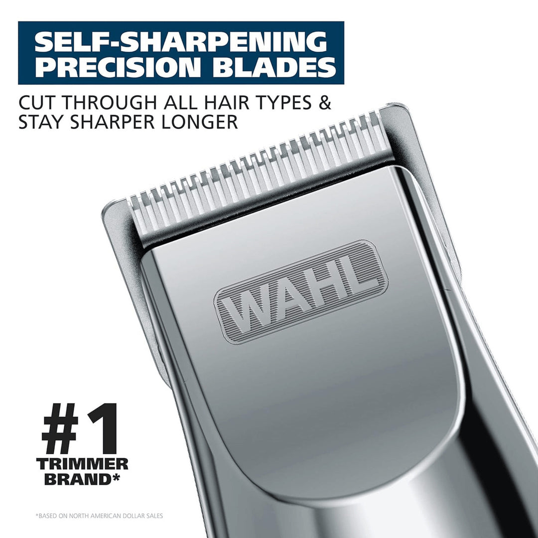 Wahl Rechargeable Beard Trimmer Self-Sharpening Blades Cordless 9916-817 9 Piece Image 9