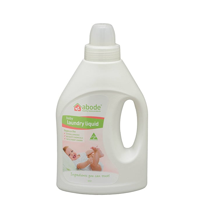 Abode Cleaning Products Abode Laundry Liquid (Front and Top Loader) Baby (Fragrance Free) 1000ml Image 1