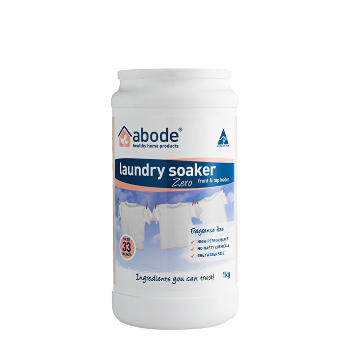 Abode Cleaning Products Abode Laundry Soaker (Front and Top Loader) Zero 1kg Image 1