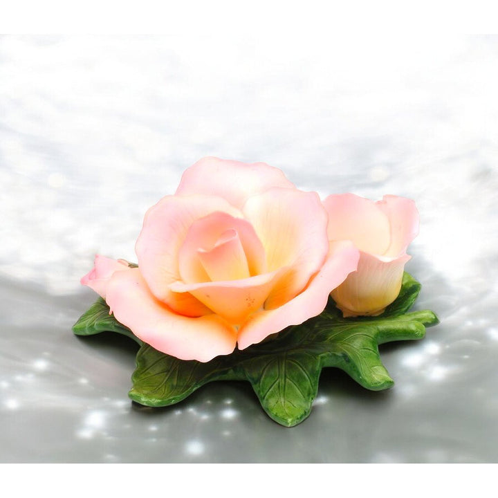 Ceramic Rose Candle Holder 3 inch  Mom Bud Vase Image 1