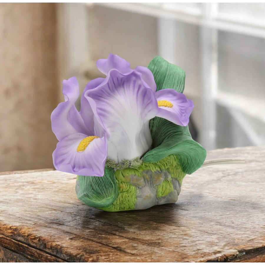 Ceramic Iris Flower Nightlight 4.5 inch Image 1