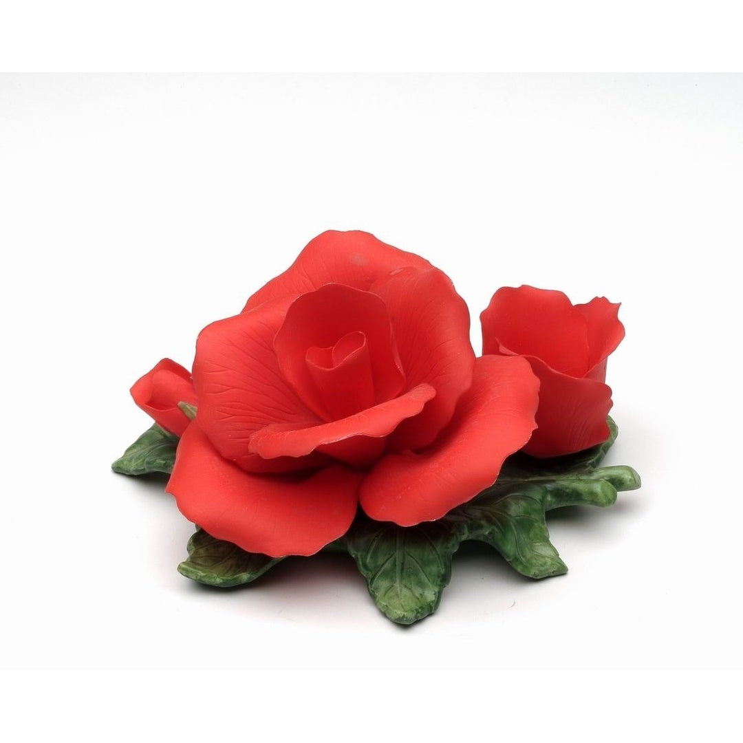 Ceramic Red Rose Candle Holder 5 Inch Romantic  Mom Image 3