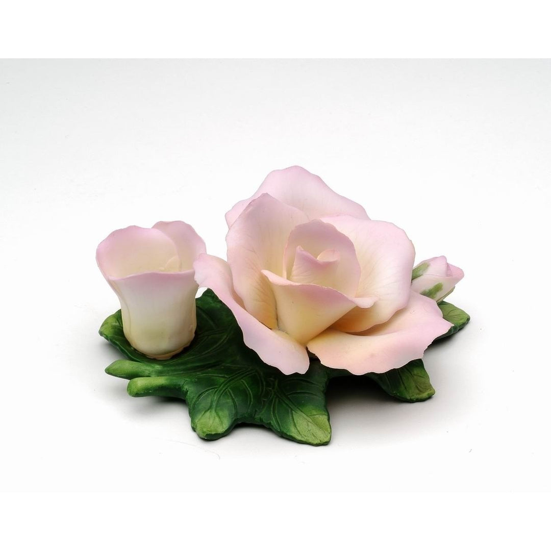 Ceramic Rose Flower Candle Holder 5 Inch  Mom Image 3