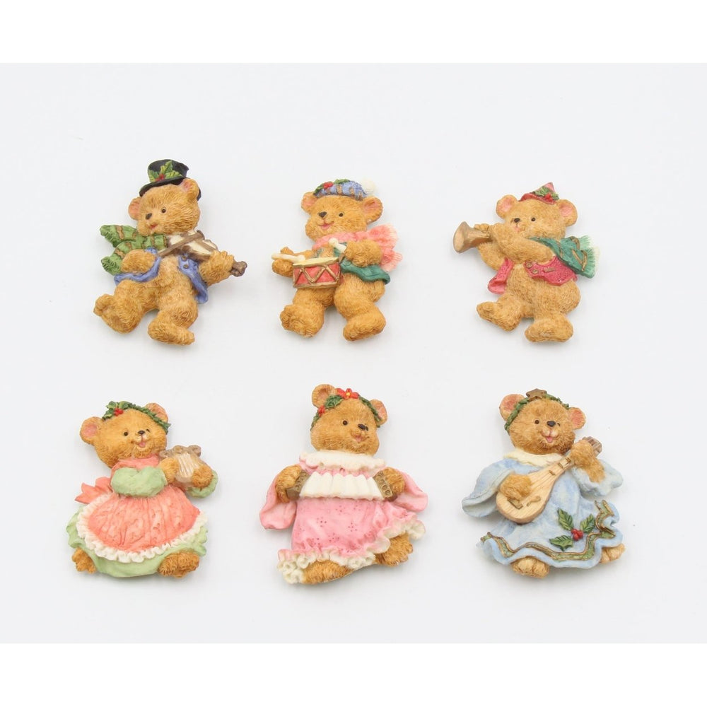 Polyresin Teddy Bear Magnets Set of 6  Collector Image 2