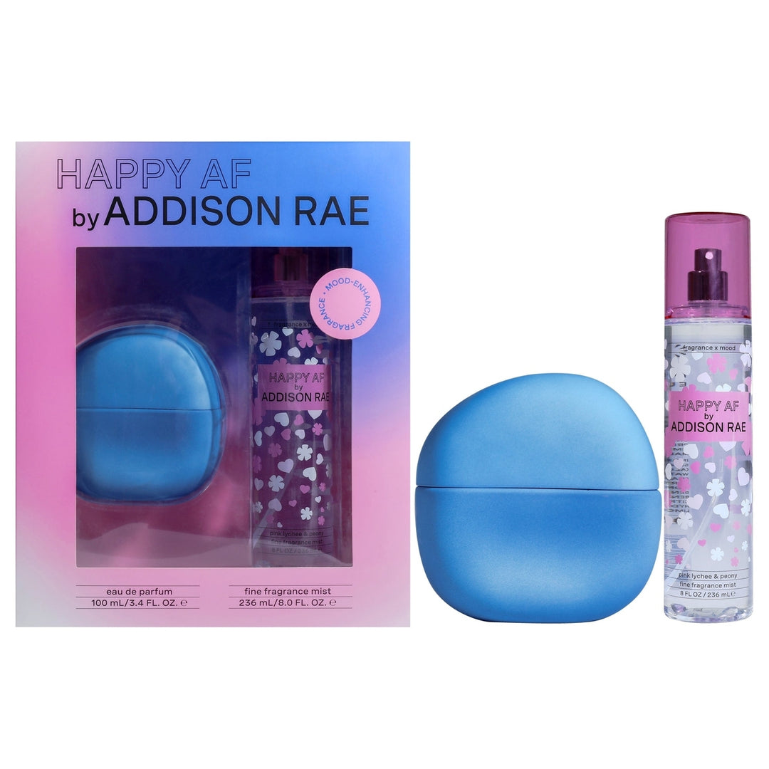 Addison Rae Happy AF by Addison Rae for Women - 2 Pc Gift Set 3.4oz EDP Spray 8oz Fragrance Mist Image 1