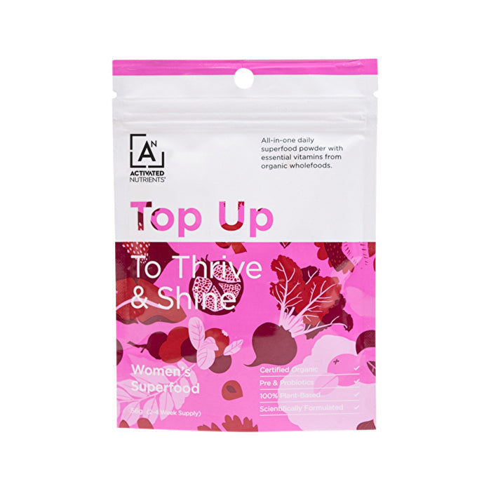 Activated Nutrients Top Up Womens Superfood Multivitamin (To Thrive and Shine) 56g Image 1