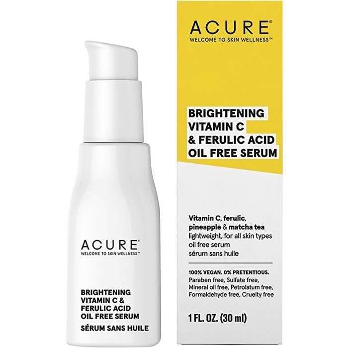 Acure Brightening Vit C and Ferulic Acid Oil Free Serum 30ml Image 1