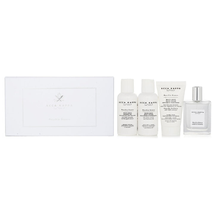 Acca Kappa White Moss Gift Set: 1x Eau De Cologne Spray 50ml 1x Shower Gel 100ml 1x Body Lotion 100ml 1x Hand Cream 75ml Image 1