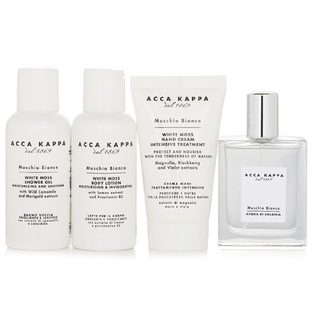 Acca Kappa White Moss Gift Set: 1x Eau De Cologne Spray 50ml 1x Shower Gel 100ml 1x Body Lotion 100ml 1x Hand Cream 75ml Image 2