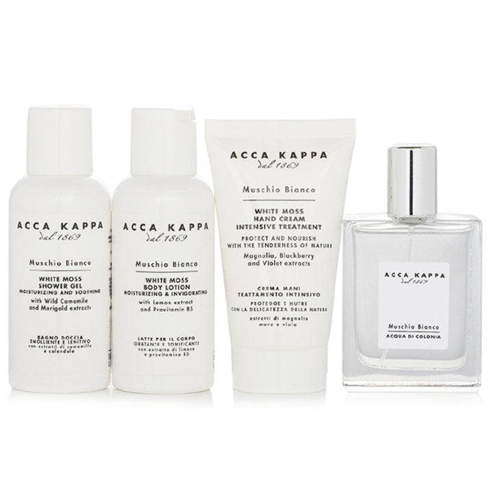 Acca Kappa White Moss Gift Set: 1x Eau De Cologne Spray 50ml 1x Shower Gel 100ml 1x Body Lotion 100ml 1x Hand Cream 75ml Image 2