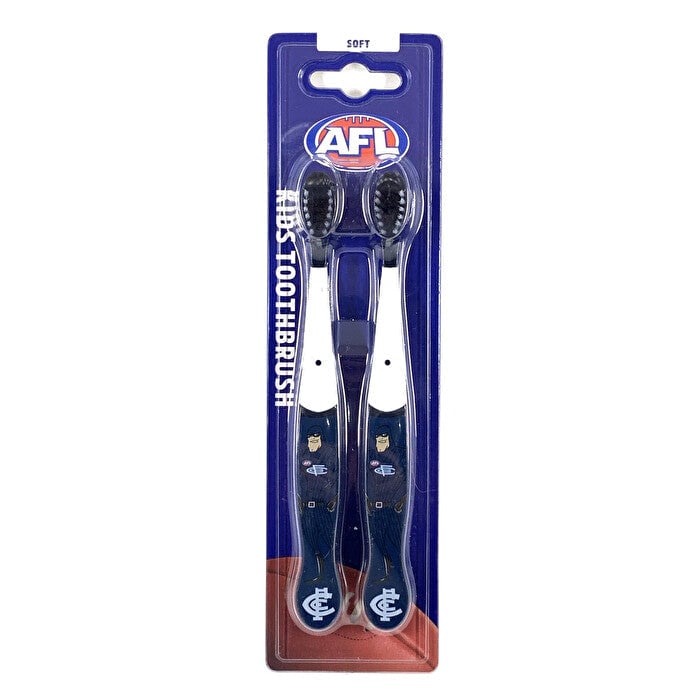 Afl Mascot Kids Toothbrush - Carlton 2 Pack Image 1