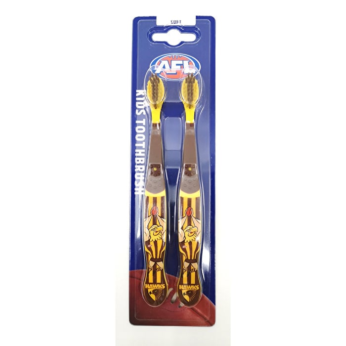 Afl Mascot Kids Toothbrush - Hawthorn 2 Pack Image 1