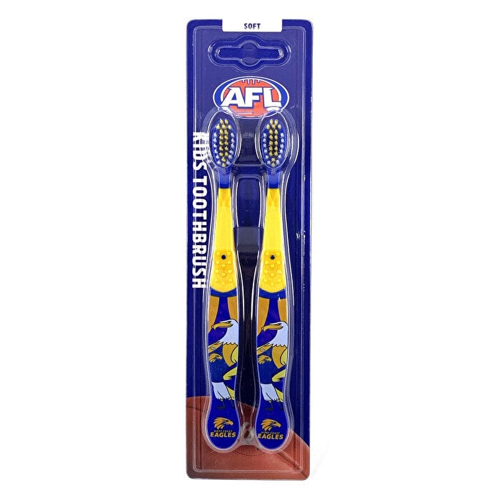 Afl Mascot Kids Toothbrush - West Coast 2 Pack Image 1