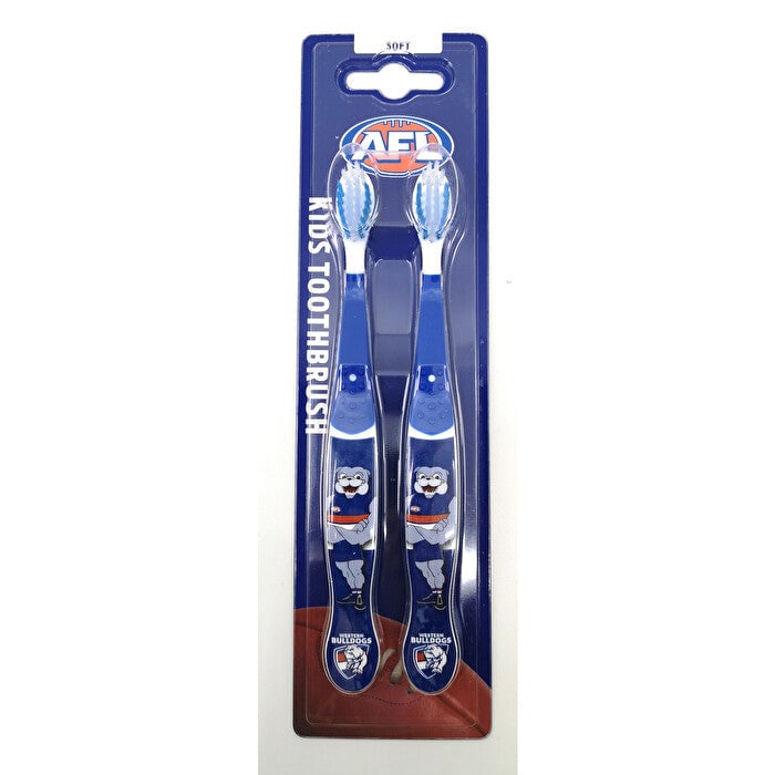 Afl Mascot Kids Toothbrush - Western Bulldogs 2 Pack Image 1