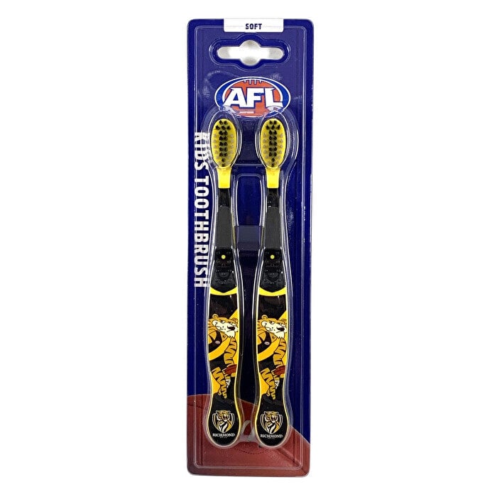 Afl Mascot Kids Toothbrush - Richmond 2 Pack Image 1