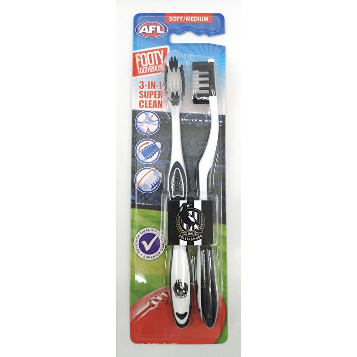 Afl Toothbrush Collingwood 2 Pack Image 1