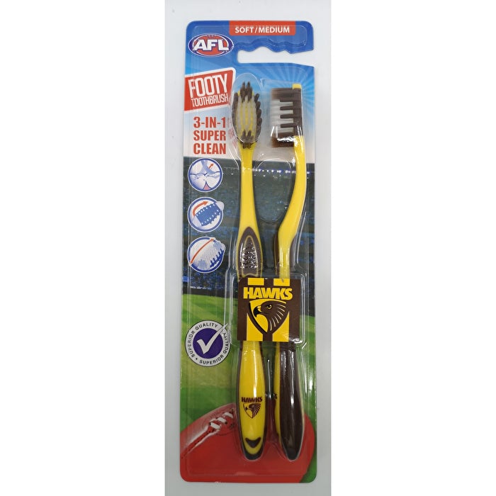 Afl Toothbrush Hawthorn 2 Pack Image 1