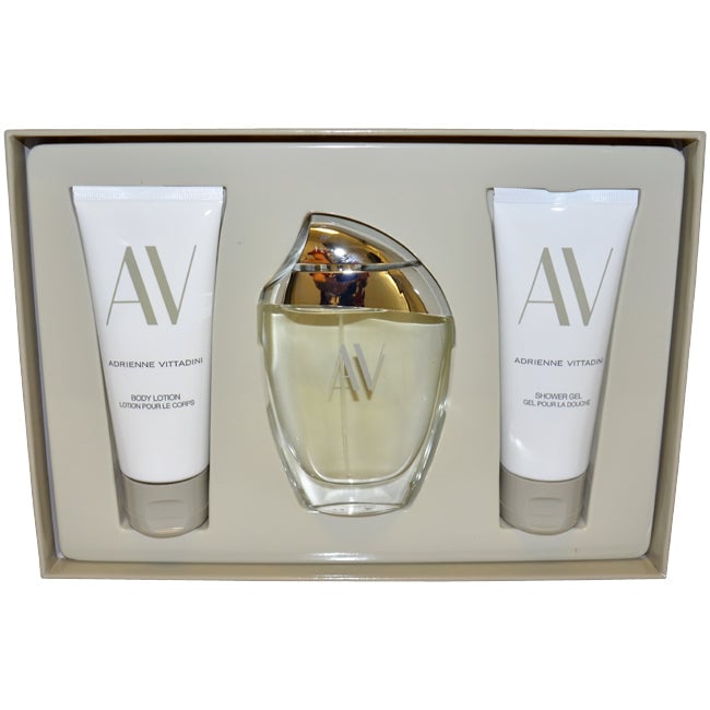 Adrienne Vittadini AV by Adrienne Vittadini for Women - 3 Pc Gift Set 3oz EDP Spray 3.3oz Body Lotion 3.3oz Shower Gel Image 1