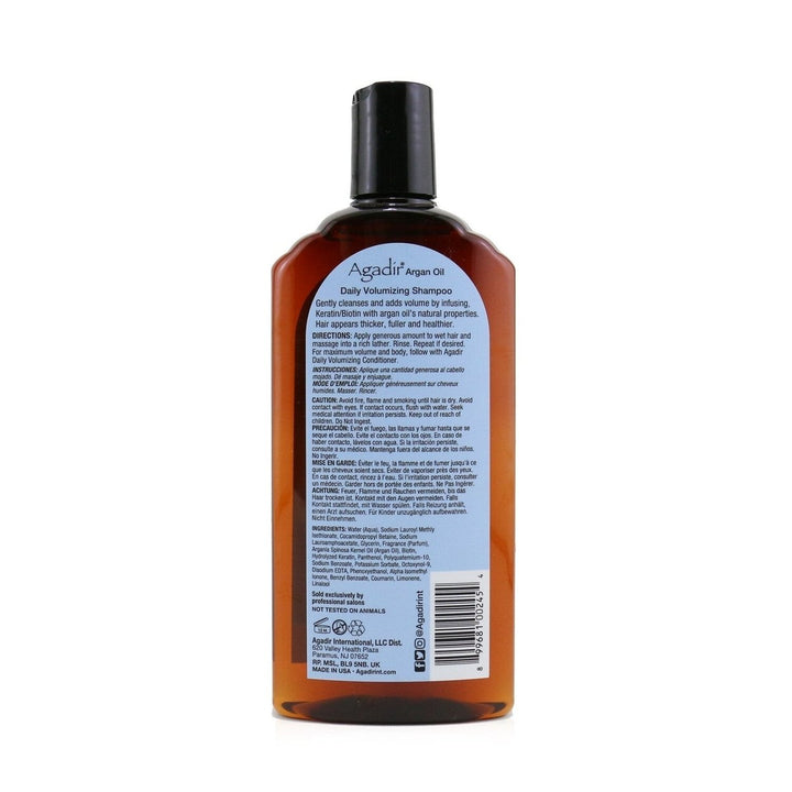 Agadir Argan Oil Daily Volumizing Shampoo (All Hair Types) 366ml/12.4oz Image 3