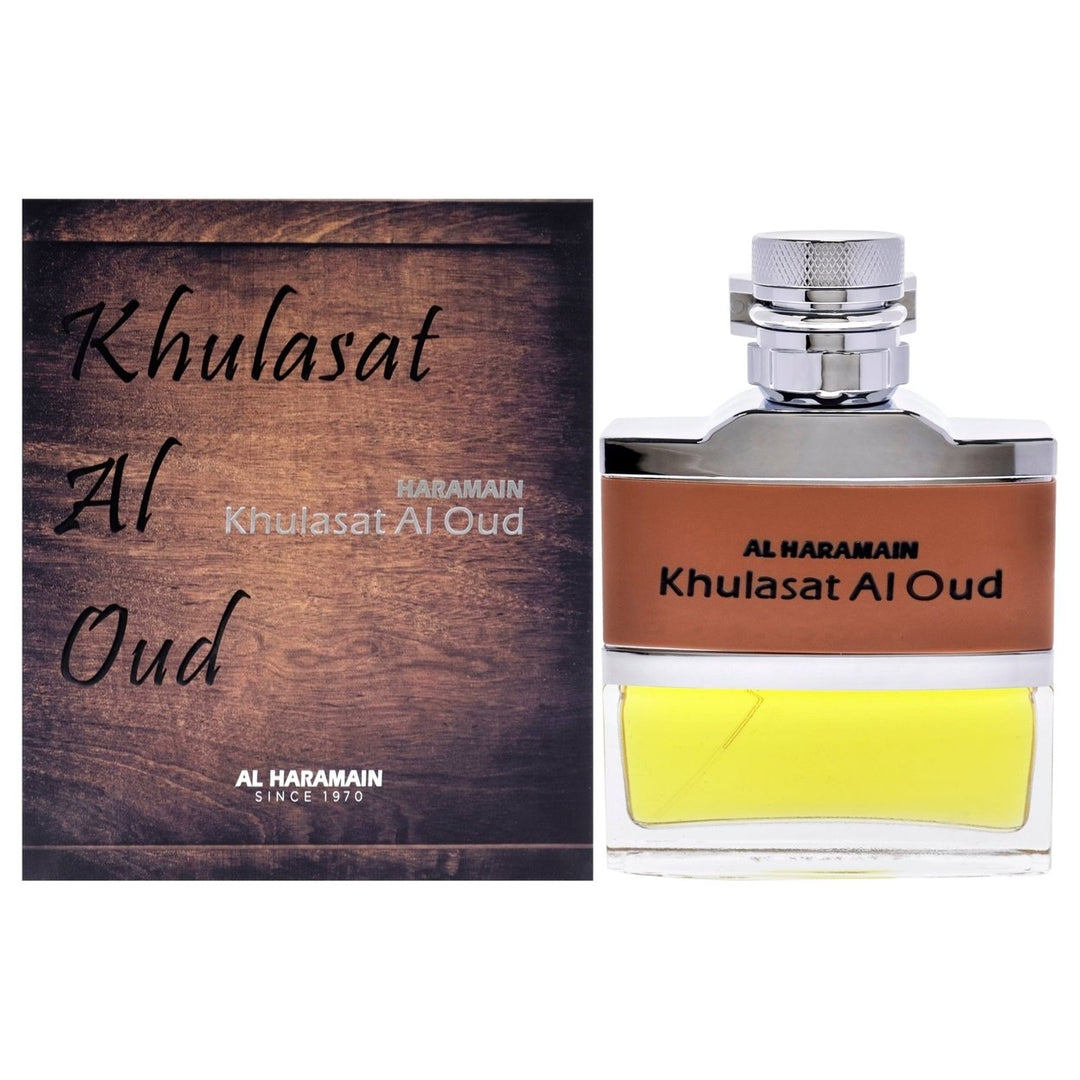 Al Haramain Khulasat Al Oud by Al Haramain for Men - 3.3 oz EDP Spray Image 1